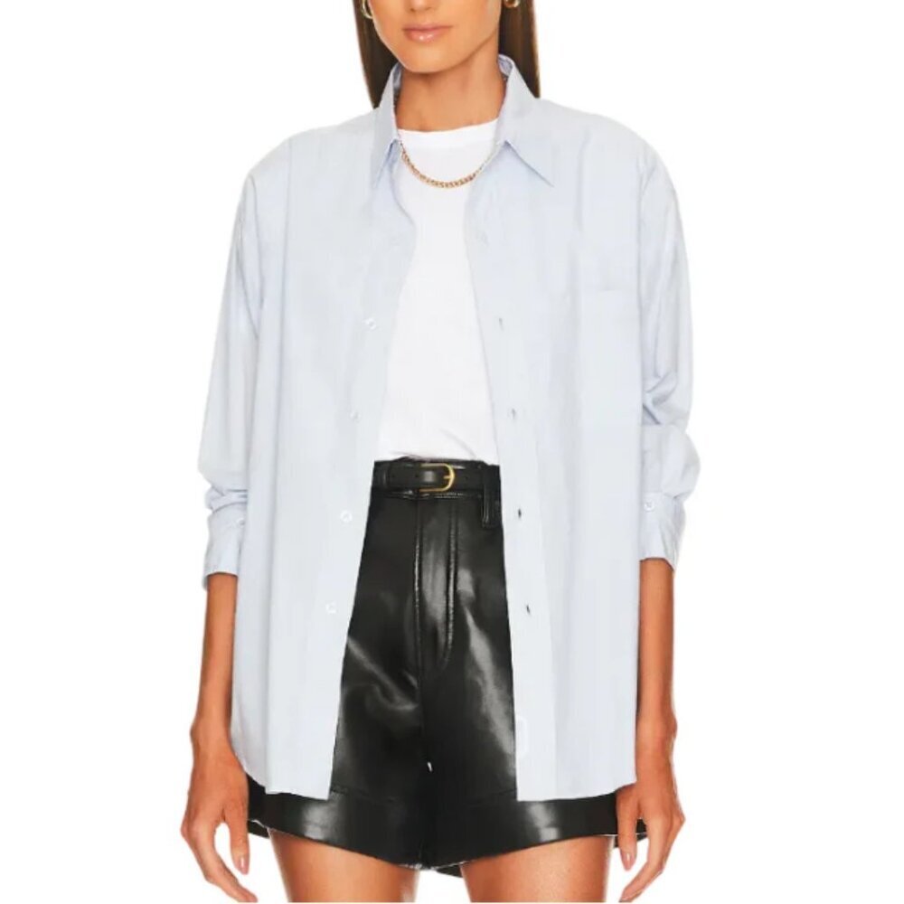 Citizens of Humanity Kayla Oversized Denim Shirt Lyocell Comet Blue XL
